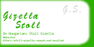 gizella stoll business card